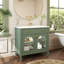 Meuble-lavabo 36 po avec lavabo en céramique, rangement et bande lumineuse activée par le mouvement-128923443