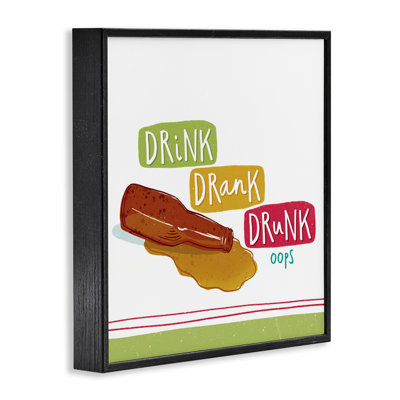 Drink Drank Drunk Framed Giclee Art by Courtney Morgenstern