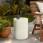 Table de bout ronde en ciment Evas 17,9 "de haut Evas