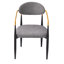 Chaise rembourrée moderne avec accoudoirs dorés-1436079899