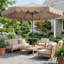 Parasol de patio 10 pi avec bouton poussoir inclinable et manivelle-2055473999