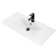36" Rectangular Ceramic Undermount Bathroom Sink with Single Hole Faucet, Overflow