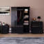 Oslo 3 Piece Bedroom Set (2 Drawer Bedside Chest, 3 Drawer Chest, 3 Door 2 Drawer Wardrobe), (100% FSC)-1427917933