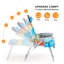 Ensemble de 2 chaises de plage pliantes à rayures en aluminium