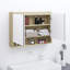 17 Stories Bathroom Mirror Cabinet 80X15x60 Cm MDF-2006528047