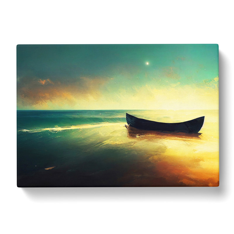 Sunlight Over A Boat - Wrapped Canvas, 50cm H x 76cm W x 3cm D