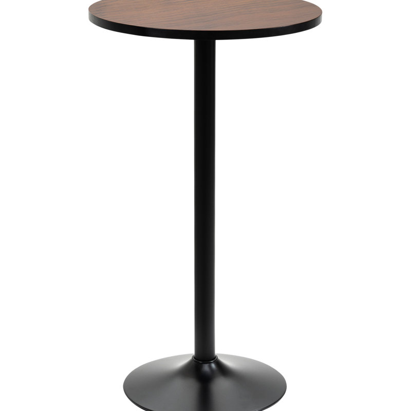 42" H Bar Table With Weathered Wood And Metal Base - Indoor & Outdoor Use Round Natural Framework For