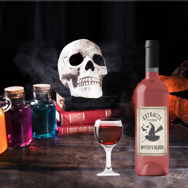 Étiquettes de bouteilles de vin