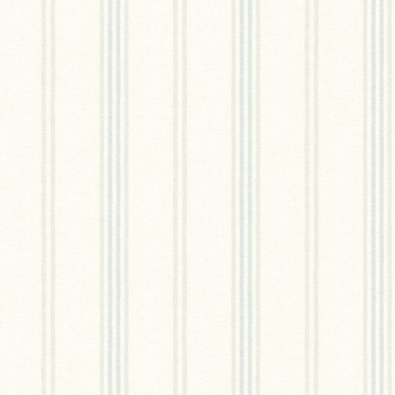 Lovage  Linen Stripe Wallpaper, Aqua