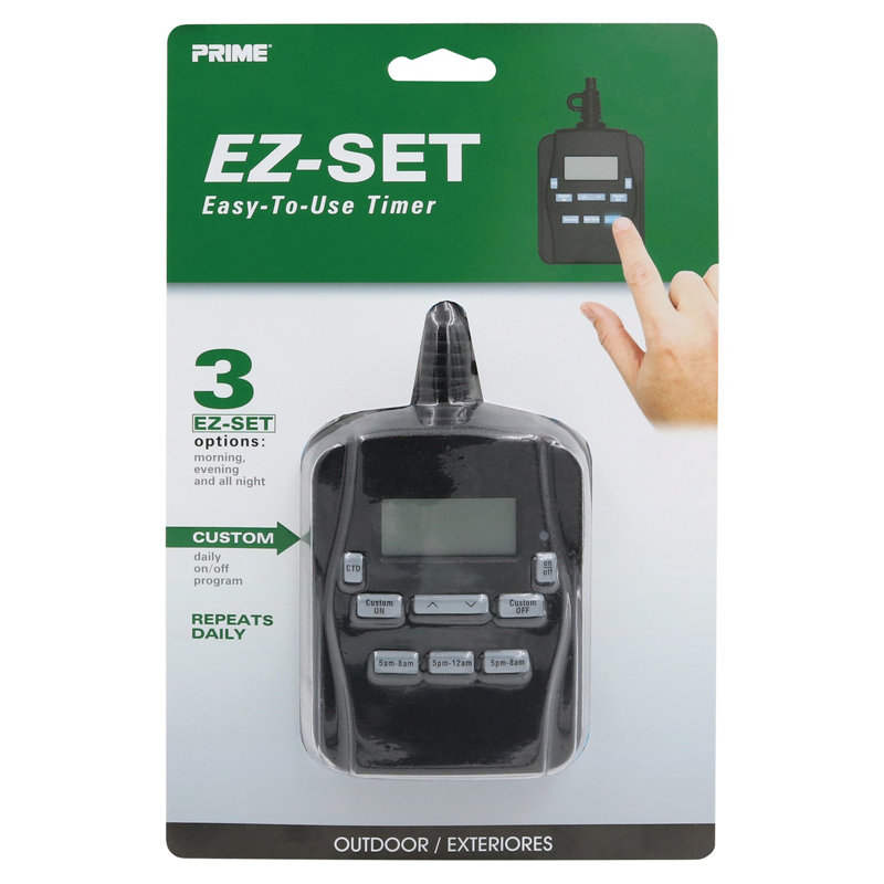 PRIME EZ-SET 2-Outlet 24-Hour Digital Outdoor Timer