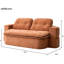 Lit convertible en velours côtelé, rembourrage en mousse, avec 2 coussins, instantanément, coussins hauts, design réfléchi, espace pour les petits espaces, rembourrage de style moderne et aucun assemblage requis, instantané