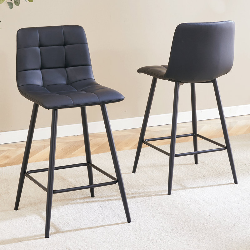 Tabouret de bar confortable et ergonomique en cuir polyuréthane polyvalent pour les bars et les salons