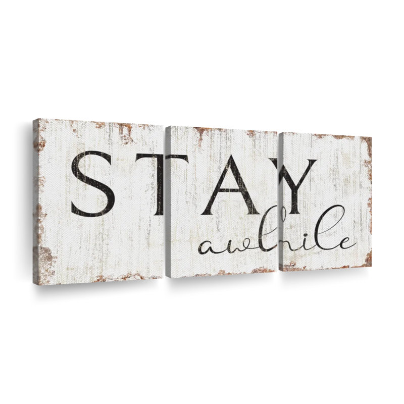«Stay A Time», reproduction d'art sur toile, H 12 po x l 26 po x P 1 po