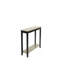 Moderne gris / noir à finition bicolore 1Pc Console sous-table avec rangement et rangement en bois d'hévéa et placage de noyer
