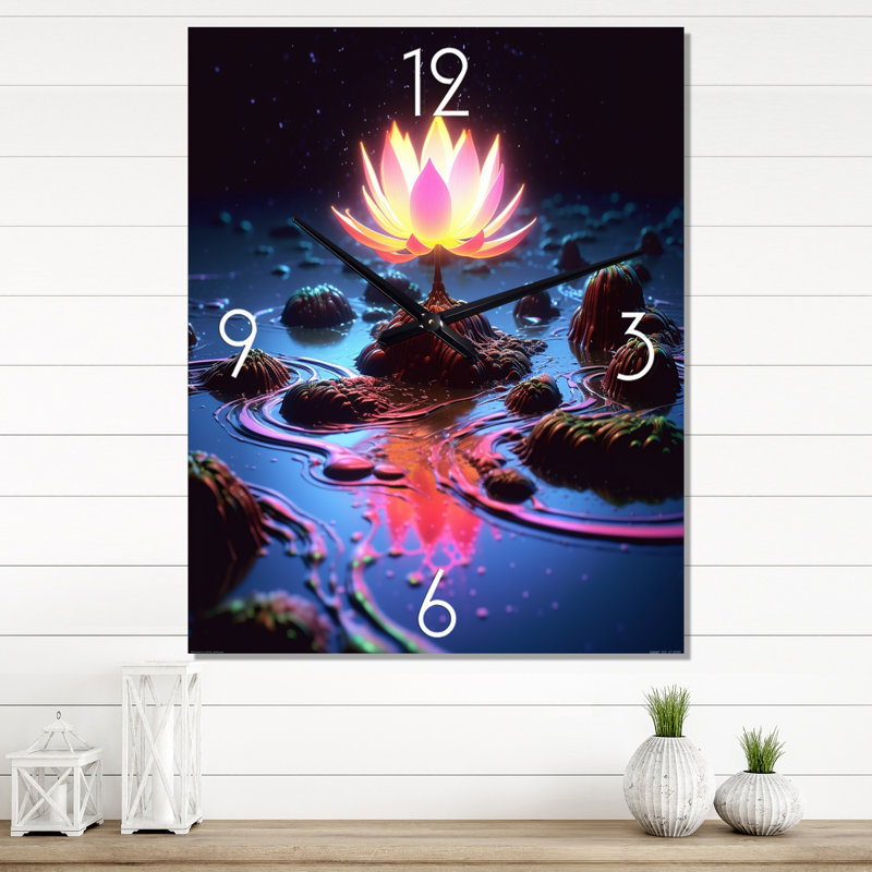 Horloge murale Lotus surdimensionnée, Moyen