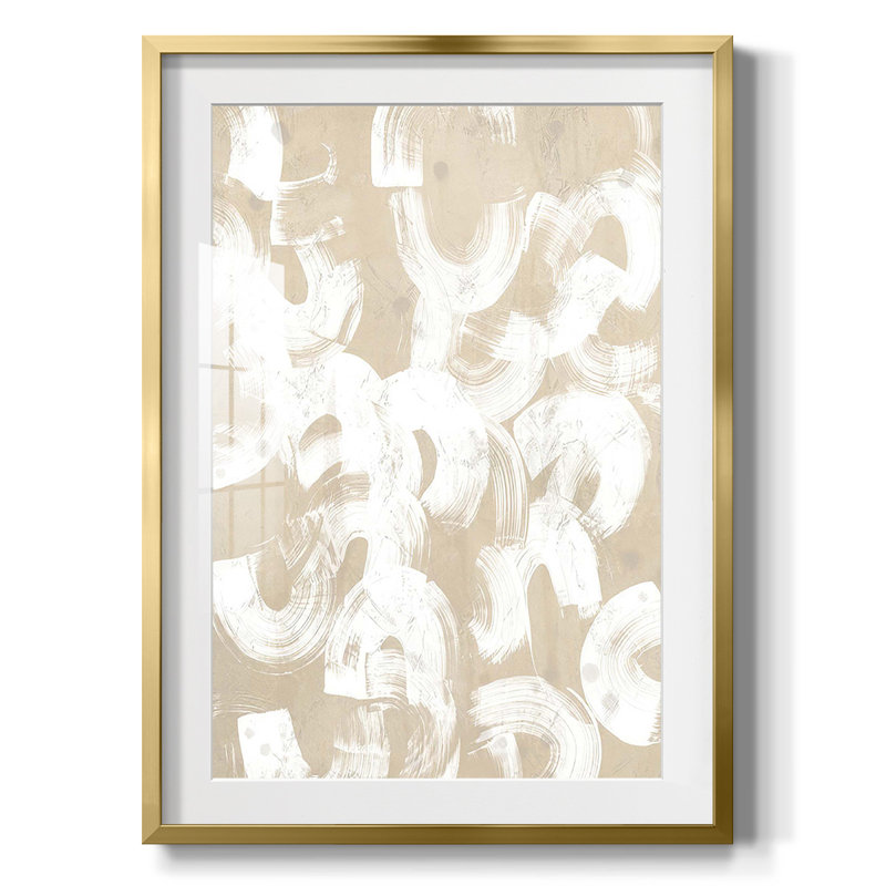 Swish Stone II - impression encadrée, H 28,5 po x l 20,5 po, Doré