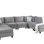 120" Gray Velvet 8Pc Modular Sectional Sofa