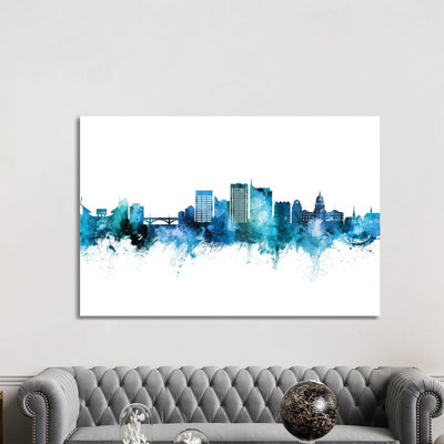Boise Idaho Skyline by Michael Tompsett - Print on Canvas