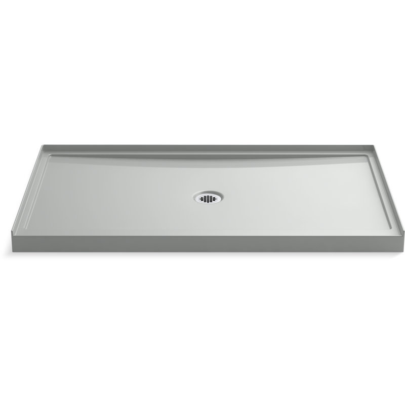 Base de douche à seuil simple 60 po x 34 po Rely avec drain central Rely