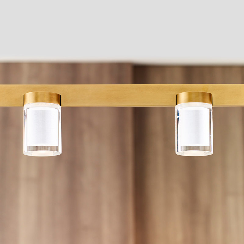 Esfera 6 - Light LED Pendant, Natural Brass