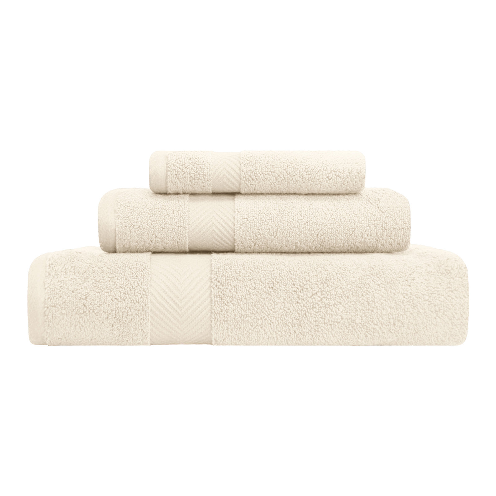 Hamachi 3-Piece Cotton Towel Set, Ivory