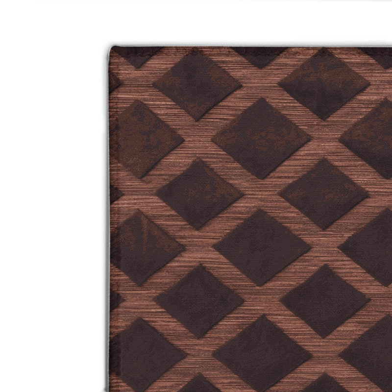 Tapis noir intérieur et extérieur Trellis, Rectangle 4pi x 6 pi