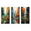 Haneesh - Ensemble de 3 impressions sur toile de forêt-103010180-103010184