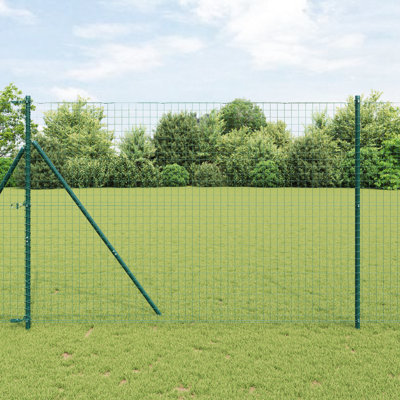 Vidaxl Fence Posts 7 Pcs Diameter32 Mm Galvanised Steel