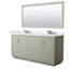 Strada 60" Freestanding Double Bathroom Vanity with Cultured Marble Top-130296737-130299680-152536689