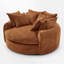 Upholstered Oversized Round Barrel Sofa Chair-311225520