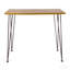 Table de bar industrielle en bois et métal