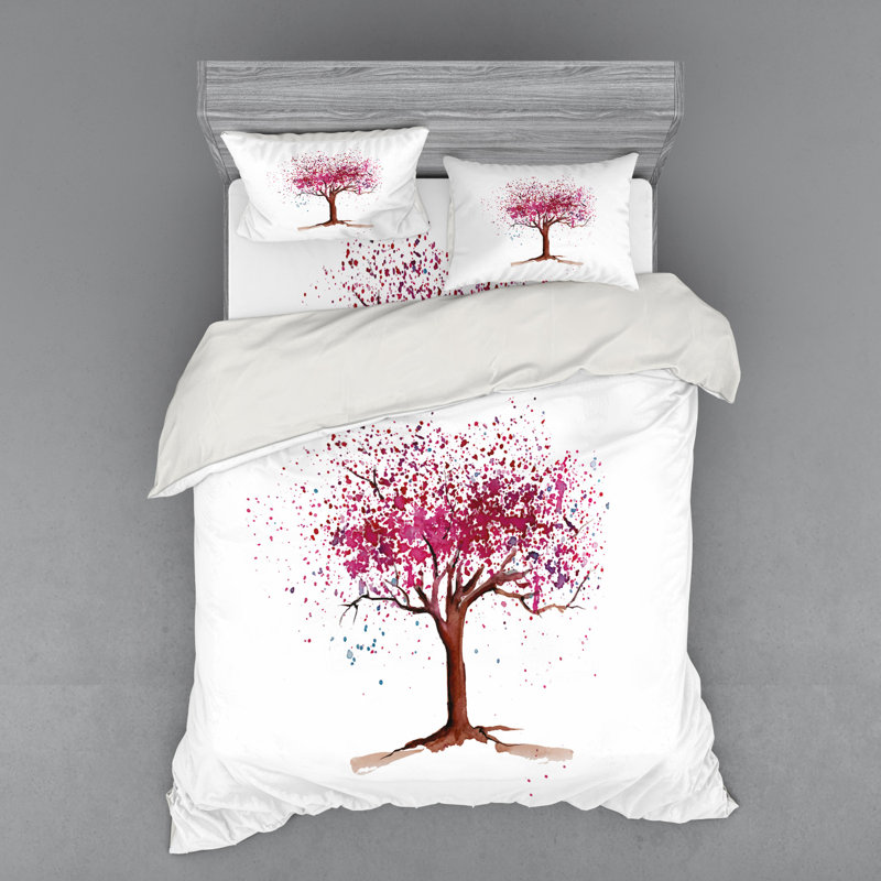 Ensemble de housse de couette en microfibre Magenta, Housse de couette grand + 3 pièces supplémentair