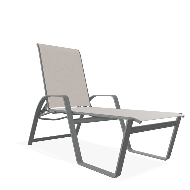 Holna Outdoor Rust-Resistant Metal Chaise Lounge