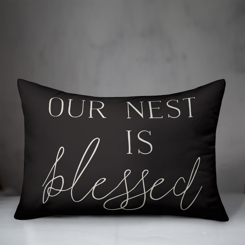 Outdoor Reversible Throw Pillow, Black