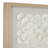2 Piece Cream Shell Handmade Overlapping Shells Geometric Shadow Box with Canvas Backing Set