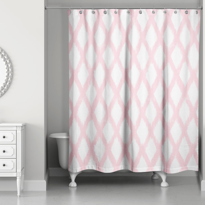 Rideau de douche simple Laskowski, Rose