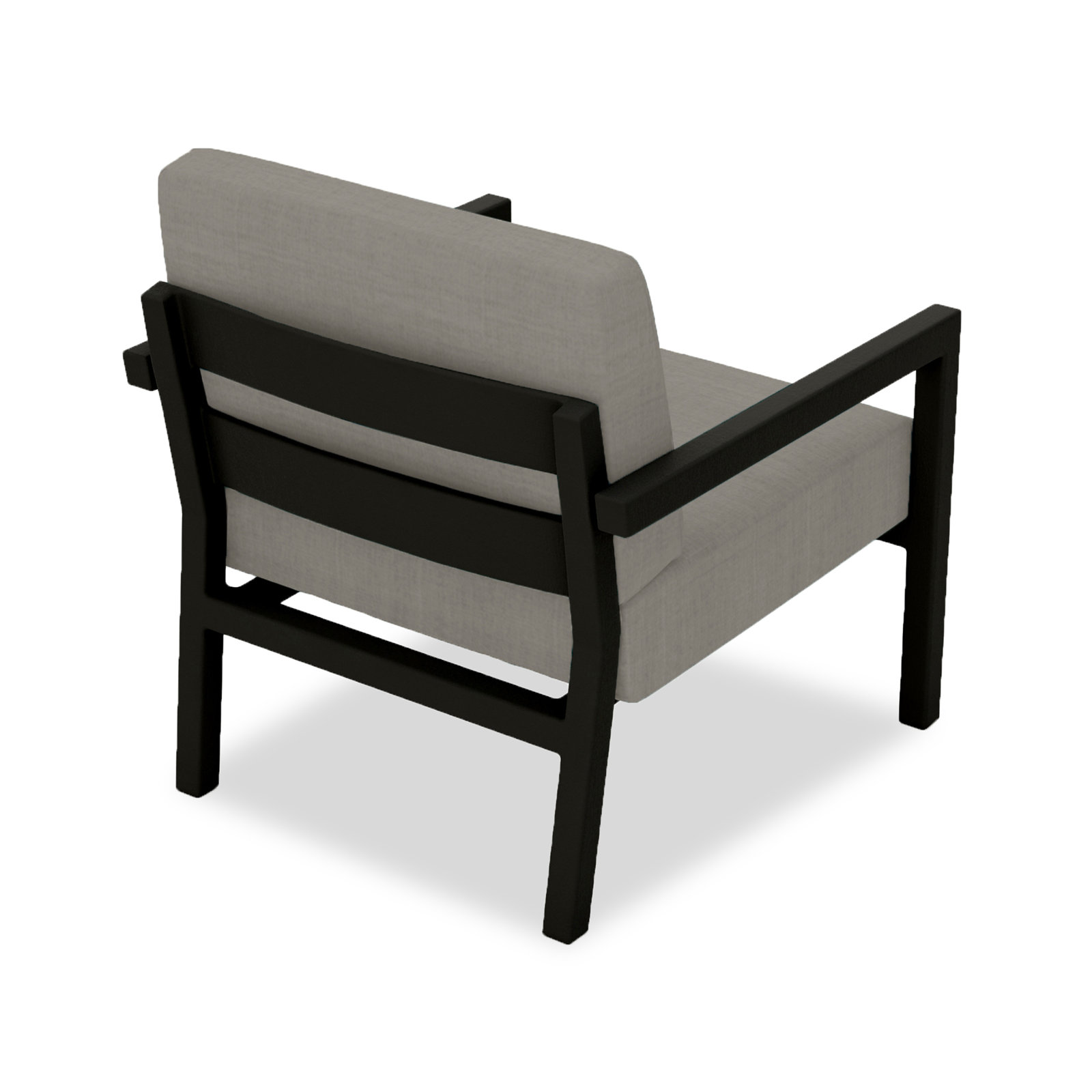 Vivant Sunbrella® Patio Lounge Chair, Black, Canvas Charcoal Sunbrella® Canvas
