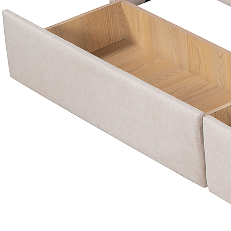 Lit de jour double Karl, Beige