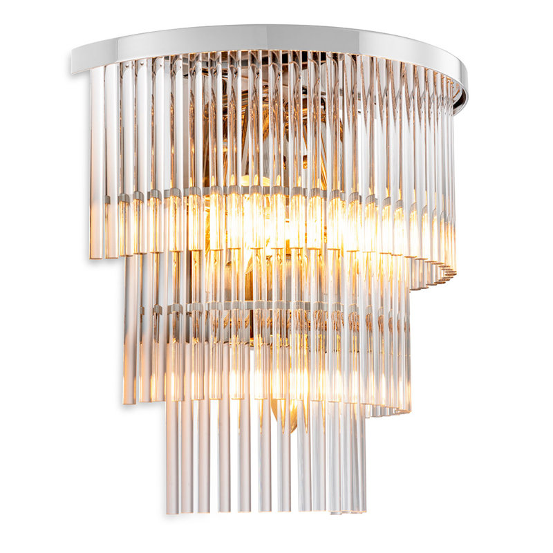 East 3 - Light Flush Mounted Sconce, Silver