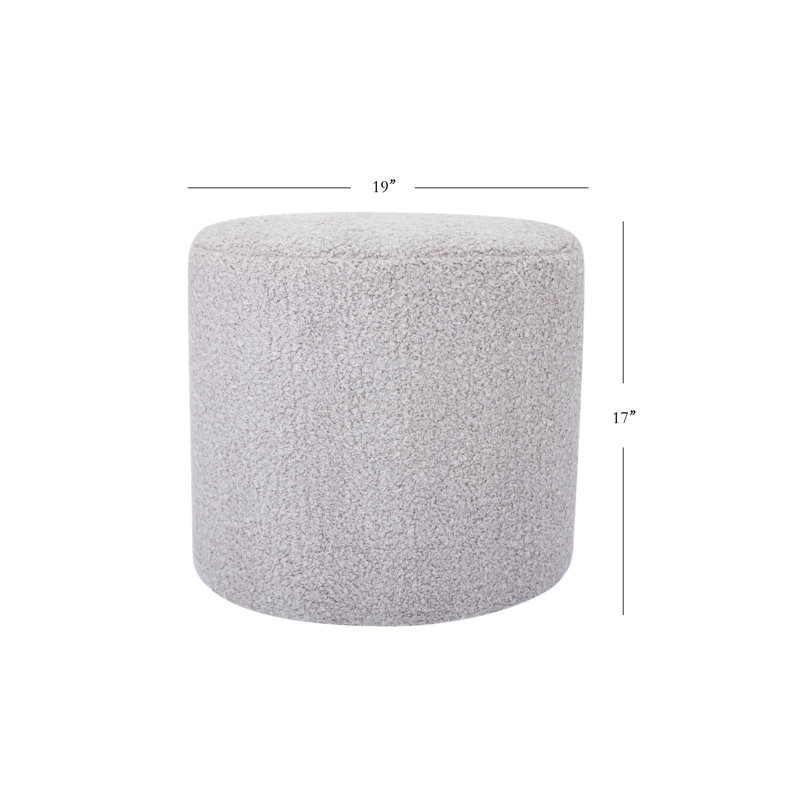 Josiah Upholstered Pouf, Gray