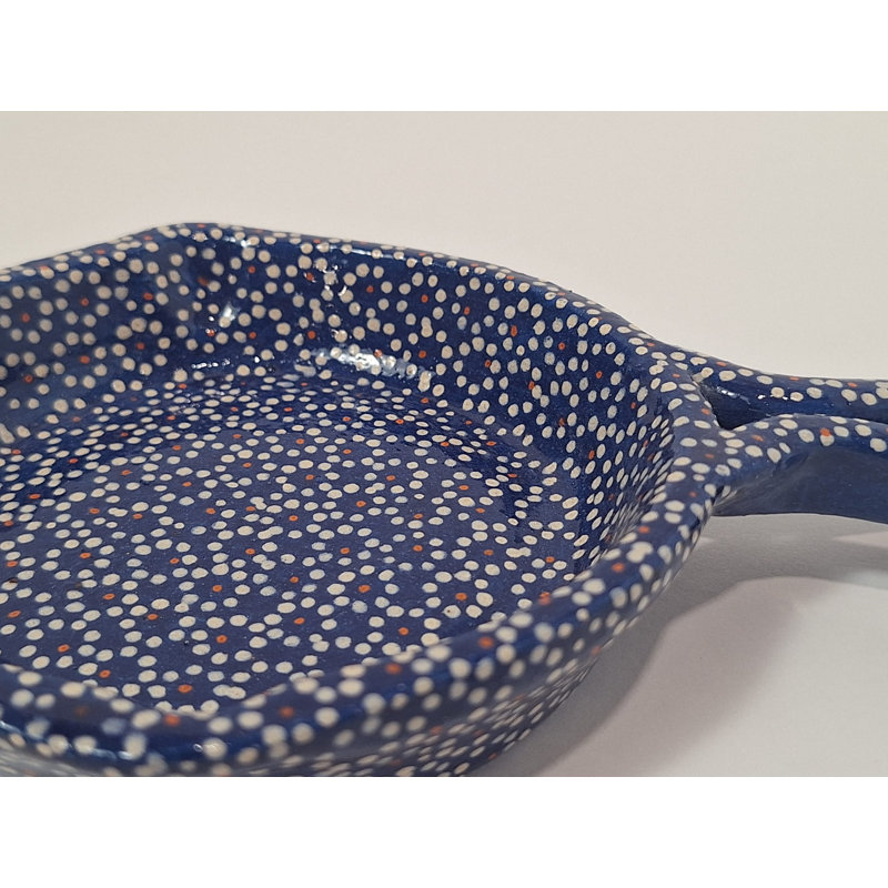 4" Clay Mini Frying Pan, Blue