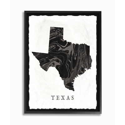 « marbleed paper texas state silhouette », impression