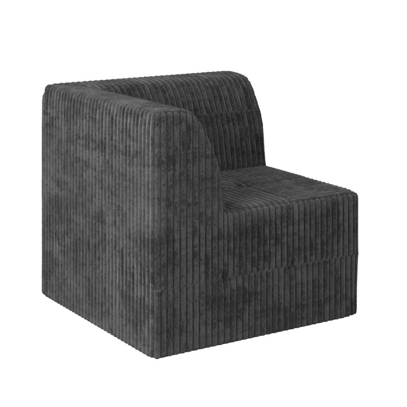 Boneless SEULEMENT UNE CHAISE - Canapé d'angle à canapé modulaire compressé de style minimaliste en velours côtelé, canapé-lit pour le salon, la chambre à coucher, canapé à compression