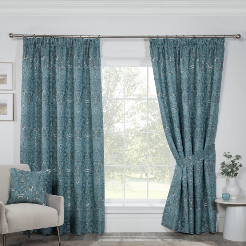 Deloria Room Darkening Curtain Pair, Blue, 90" x 54"