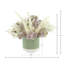 Sedum and Pampas Arranged in Ceramic Pot