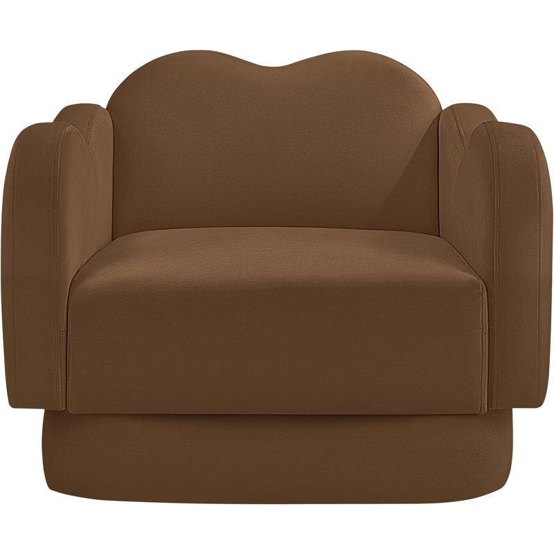 Chaise rembourrée Rainald, Velours selle