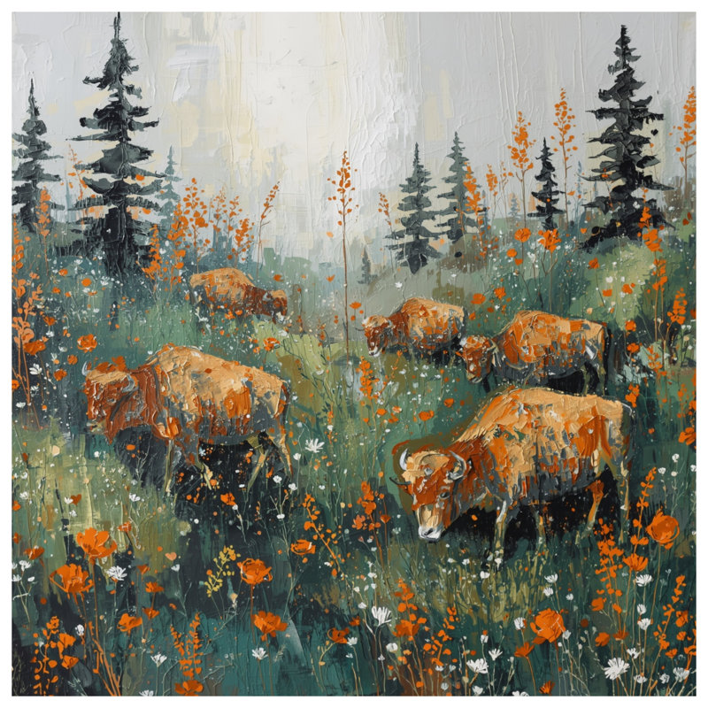 Coussins Buffalo In Wildflowers, 20 x 20 pouces