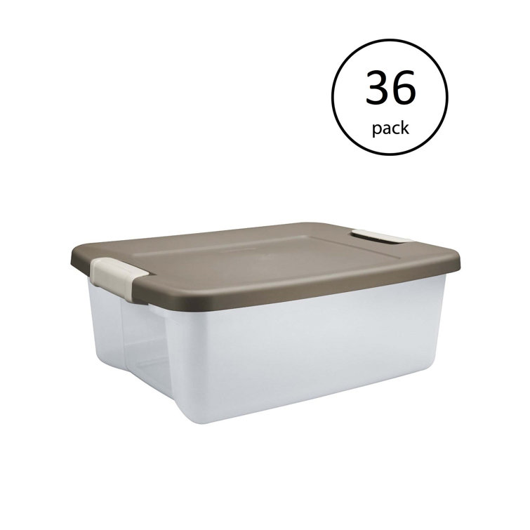 Sterilite 16 Quart Basic Clear Storage Box with White Lid