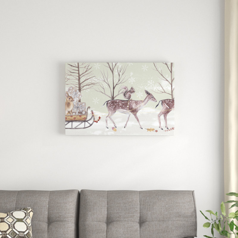 Christmas Time Collection D by Melissa Wang - Graphic Art Print, 51cm H x 76cm W, Wrapped Canvas
