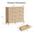 47 " Rattan 8-Drawer Dresser With Solid Wood Legs-520245706